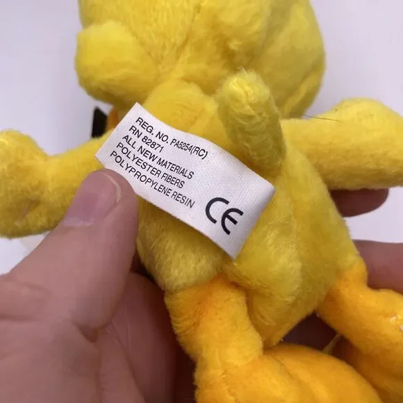 Vintage 1997 Warner Bros Studio Store TWEETY BIRD Bean Bag Plush With Tags 8" - Picture 8 of 9